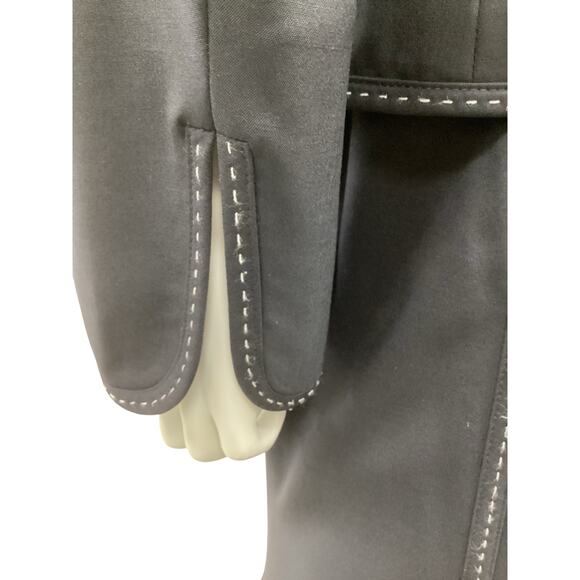 Escada 2 Piece Set Blazer & Skirt Women’s SZ 12 Cotton Blend Heart Closure Navy - Picture 5 of 10